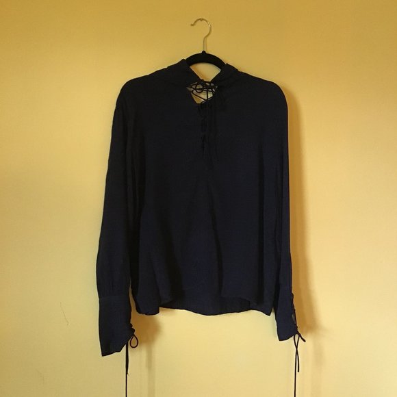 Zara Woman Premium Denim Collection The Star Blouse Size Small - Picture 4 of 5